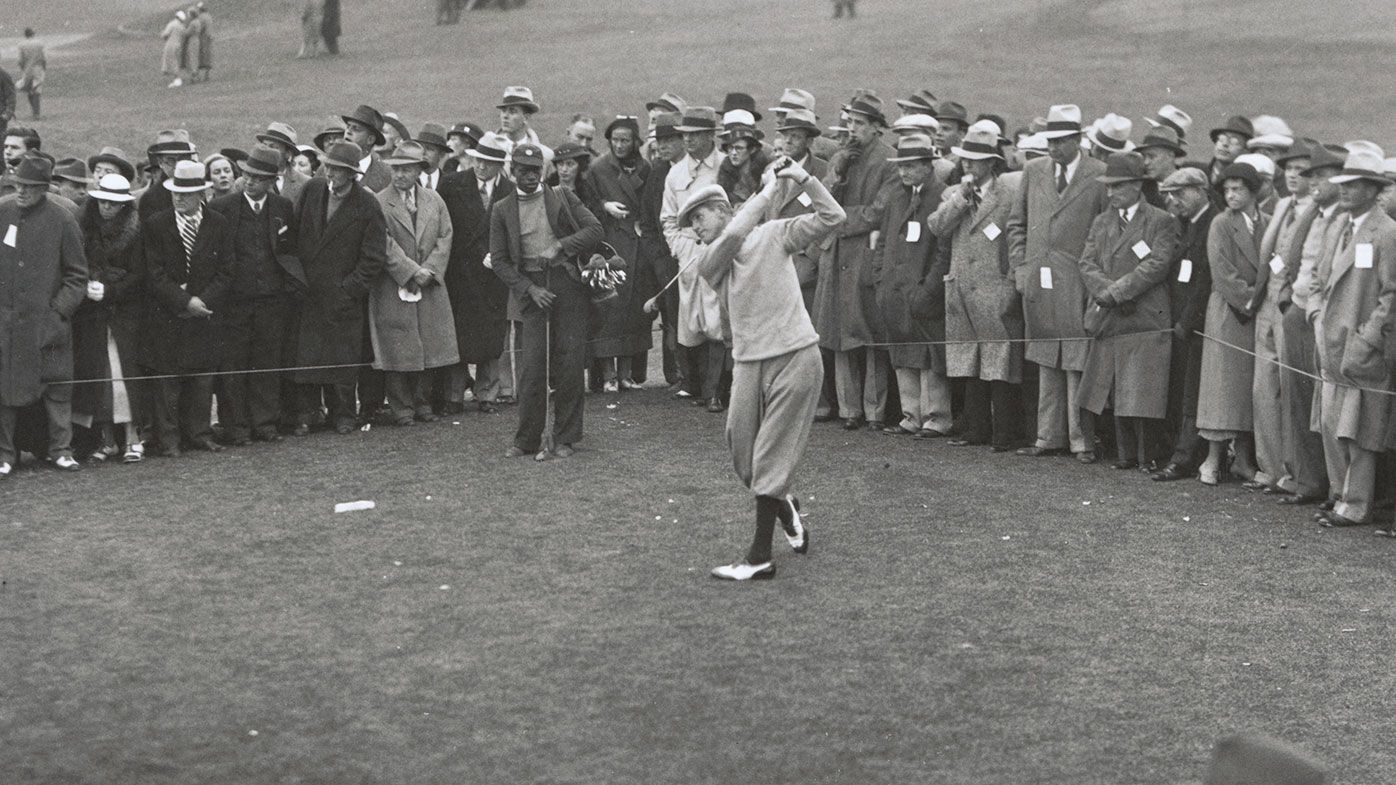 Horton Smith on the way to winning the 1934 US Masters.
