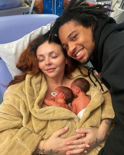 Jesy Nelson shares a picture of her and Zion with her twins in the NICU