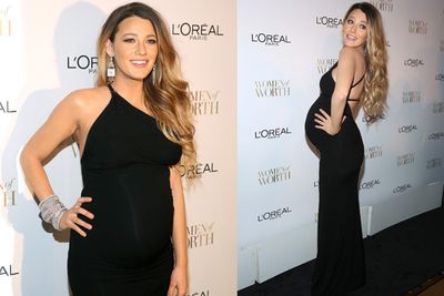 The 28-year-old showed off her growing baby bump at the L'Oreal Paris 2014 Women of Worth Celebration at The Pierre Hotel in New York.<br /><br />Leaving hubby Ryan Reynolds at home, Blake owned the black carpet with her belly-hugging black dress. #BABELIVELY.<br /><br />Baby <strong>James Reynolds</strong> was born on December 16, 2014.