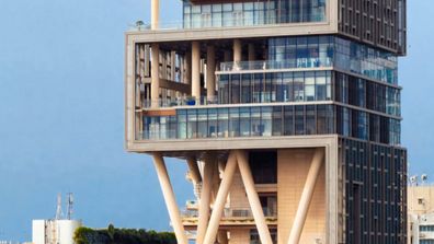 This is a billion dollar building in India. But what you're seeing is just the base. This is a tower of a building.