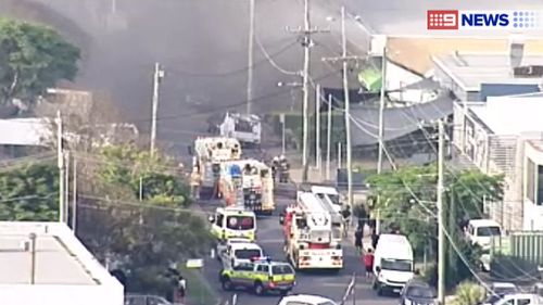 The fire in Manilla Street. (9NEWS)