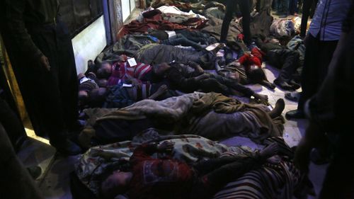 The attack occurred in the last remaining rebel stronghold in the Eastern Ghouta area. Picture: AAP.