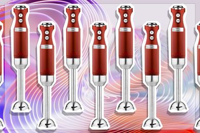 9PR: Westinghouse Retro Purée Stick & Hand Blender, Red