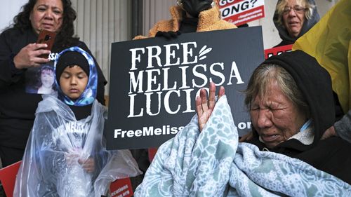 Seventy-seven-year-old Esperanza Treviño mother of Melissa Lucio pleas to the public for Ms Lucio to be released from death row. 