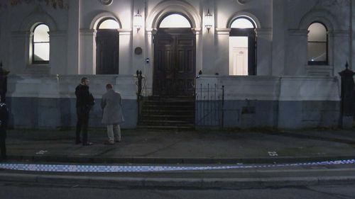 An unknown man entered the grounds of the synagogue on Albert Street in East Melbourne at 8pm yesterday.