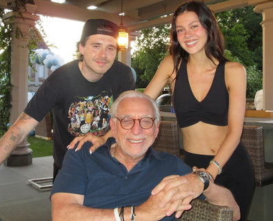 Brooklyn Beckham, Nicola Peltz and Nelson Peltz.