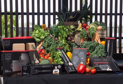 Curtis Stone launches new BBQ Collection at Coles, for customers to collect for free with BBQ credits. Picture : Nicki Connolly