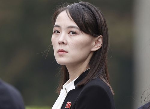 Kim Yo Jong, sister of North Korea's leader Kim Jong Un, attends a wreath-laying ceremony at Ho Chi Minh Mausoleum in Hanoi, Vietnam, on March 2, 2019. 