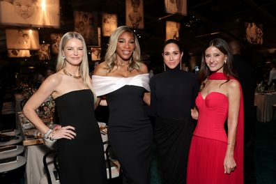 Kelly Sawyer Patricof, Co-CEO, Baby2Baby, Serena Williams, Meghan, Duchess of Sussex and Norah Weinstein, Co-CEO, Baby2Baby attend the 2025 Baby2Baby Gala November 08, 2025