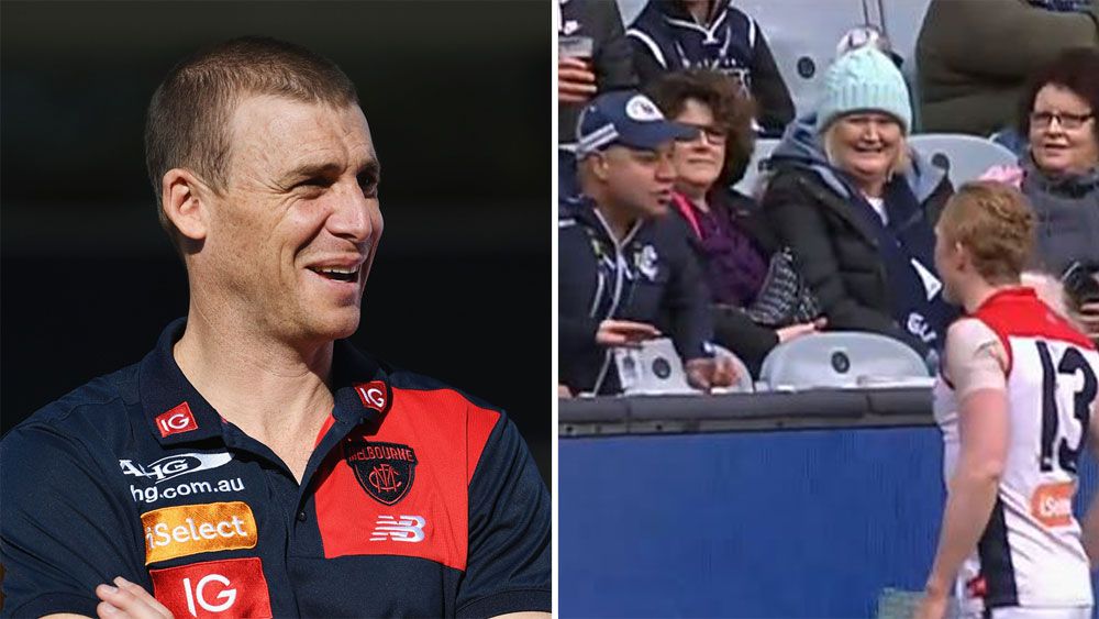 Melbourne coach Simon Goodwin defends Demons after Clayton Oliver's exchange with Carlton fan