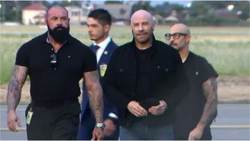 John Travolta has pleased fans, jetting into Adelaide early this morning for the Supa Nova pop culture expo.