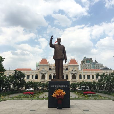 A statue of Ho Chi Minh.