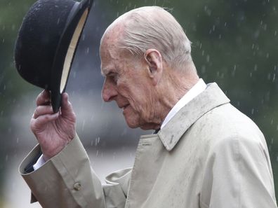 Prince Philip, in his role as Captain General of the Royal Marines, attends a Parade on the forecourt of Buckingham Palace, April 2017.