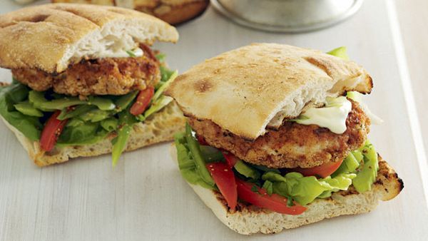 Cajun spiced chicken burgers