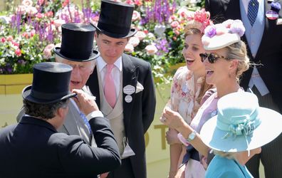 Prince Charles, Prince of Wales, Edoardo Mapelli Mozzi, Princess Beatrice of York and Zara Phillips attend Royal Ascot 2022 at Ascot Racecourse on June 14, 2022 in Ascot, England. 