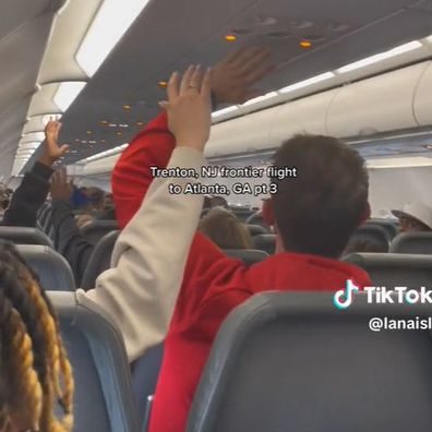 Airplane fight in the US TikTok