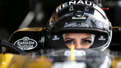 The lap of the track came on the same day the ban ended for women to get behind the wheel in Saudi Arabia. (Renault)