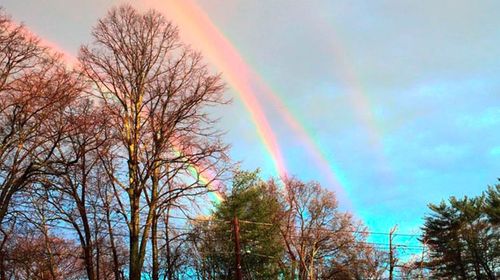 Woman takes photo of rare quadruple rainbow