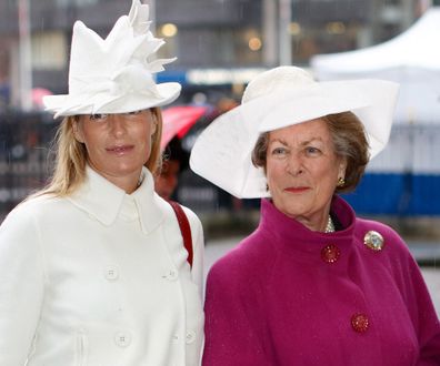 LONDON, UNITED KINGDOM - NOVEMBER 19: (EMBARGOED FOR PUBLICATION IN UK NEWSPAPERS UNTIL 24 HOURS AFTER CREATE DATE AND TIME) India Hicks, Lady Pamela Hicks (who was one of Queen Elizabeth II's bridesmaids) and Edwina Brudenell attend a service of thanksgiving to celebrate Queen Elizabeth II's and Prince Philip, Duke of Edinburgh's Diamond Wedding Anniversary at Westminster Abbey on November 19, 2007 in London, England. (Photo by Max Mumby/Indigo/Getty Images)