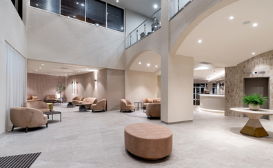 The lobby at the Hilton Garden Inn Darwin