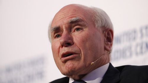 Former prime minister John Howard spoke in Sydney tonight. (AAP)