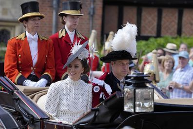 William and Kate in carriage order of the garter