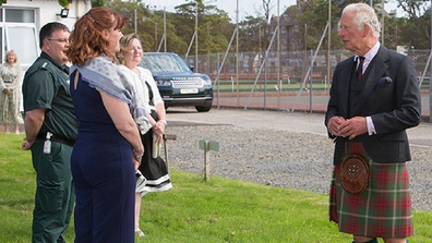 Charles thanked healthcare workers for their service