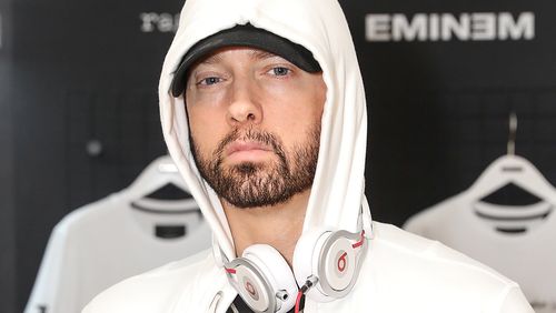 Eminem attends the rag & bone X Eminem London Pop-Up Opening on July 13, 2018 in London, England. 