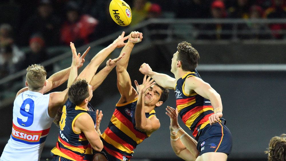 Adelaide had far too much for the Western Bulldogs. (AAP)