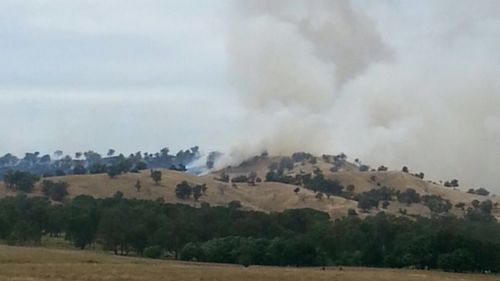 Grass fire under control in north-eastern Victoria