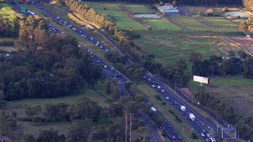 Heavy traffic beginning in Sydney ahead of Easter long weekend.