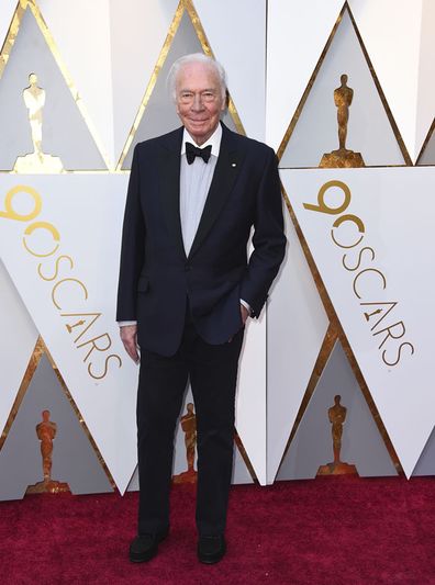 Christopher Plummer arrives at the Oscars on Sunday, March 4, 2018, at the Dolby Theatre in Los Angeles