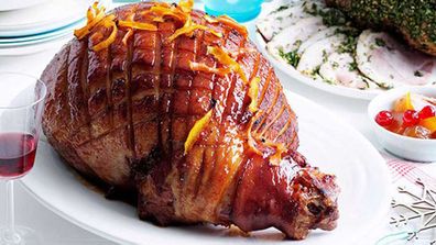 Golden ale and honey glazed ham