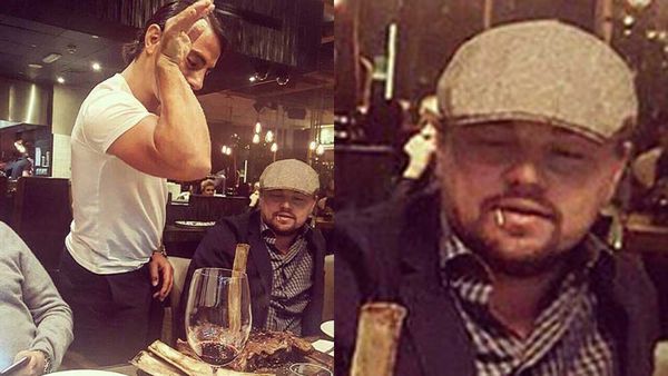 Salt Bae seasons Leonardo DiCaprio's steak in Instagram picture