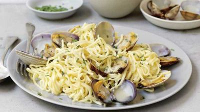Recipe:&nbsp;<a href="http://kitchen.nine.com.au/2017/08/03/10/00/clam-and-tarragon-pasta" target="_top">Clam and tarragon pasta</a>