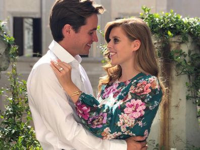 Princess Beatrice and Edoardo Mapelli Mozzi in an engagement portrait.