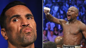 Anthony Mundine has challenged Floyd Mayweather to a bout. (AAP)