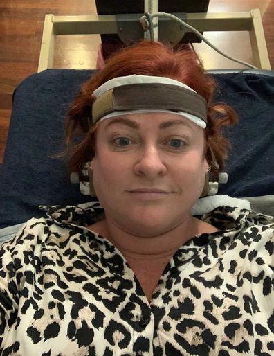 Shelly Horton gets treatment for neck pain