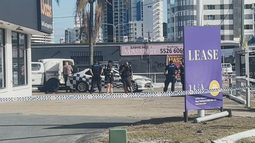 A welfare check in a Mermaid Waters, Gold Coast car park turned into a dramatic arrest.