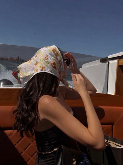 Tess Crosley shares photos of herself on a boat, February 2026