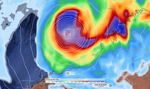 Cyclone tropical susceptible de se former sur la côte nord de l'Australie occidentale.