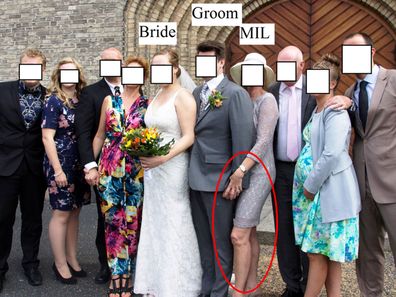 Awkward wedding photos