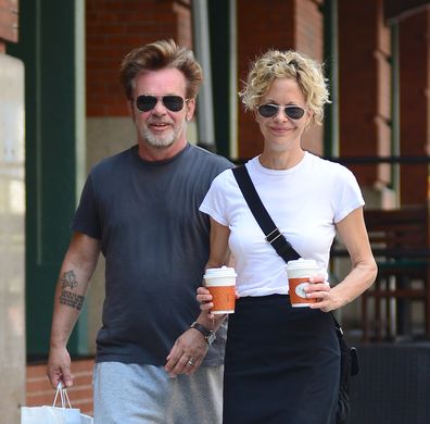 Meg Ryan and John Mellencamp are seen in Tribeca on June 24, 2013 in New York City. 