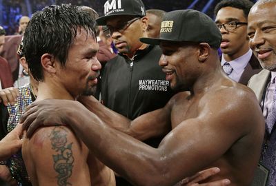 Mayweather was full of praise for his rival's toughness in the ring.