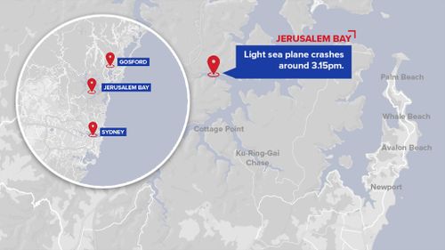 The plane crashed north of Sydney.