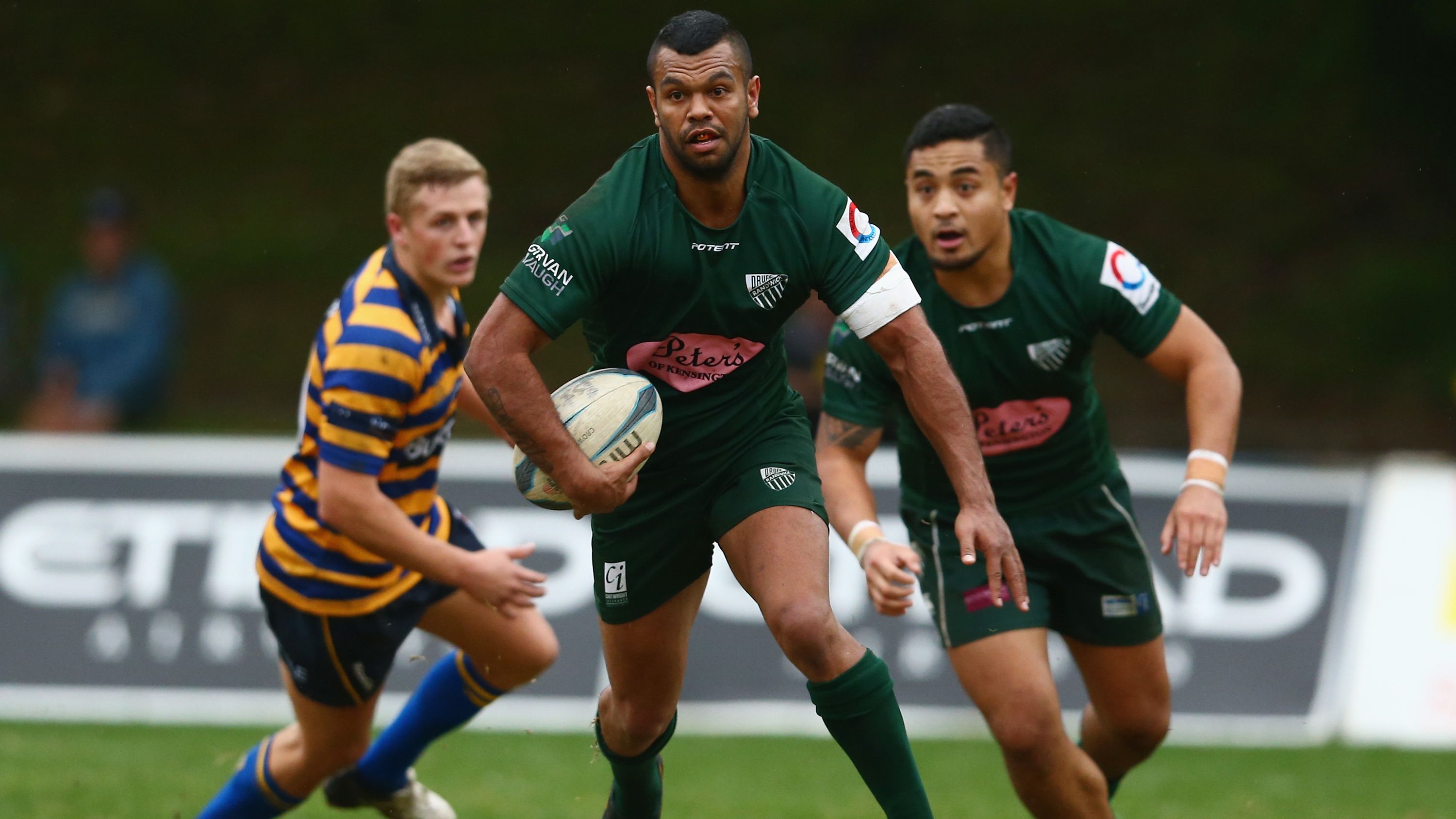 Kurtley Beale in action for Randwick in 2013.