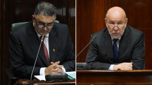 Telmo Languiller (left) and Don Nardella have resigned from the positions of Speaker and Deputy Speaker, respectively. 
