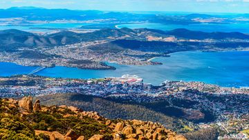 A view across Hobart in Tasmania.