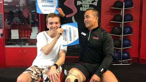 Elijah Arranz will compete in this year's City to Surf race, with the help of his trainer who will push him in his wheelchair.