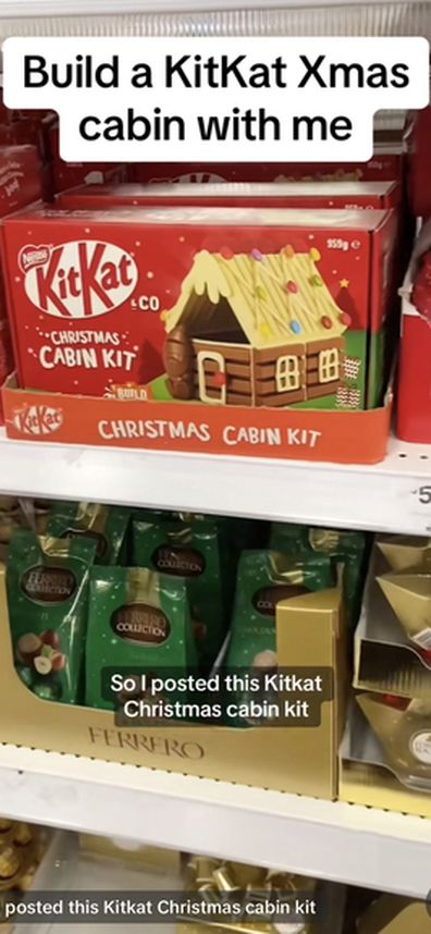 TikTok user @snackreviews_aus buys KitKat cabin